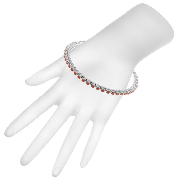 Retired - Coral Rhinestone Bangle Bracelet