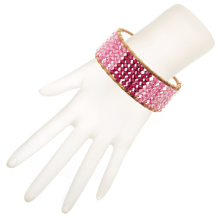 Retired - Ombre Wire Wrapped Beaded Cuff