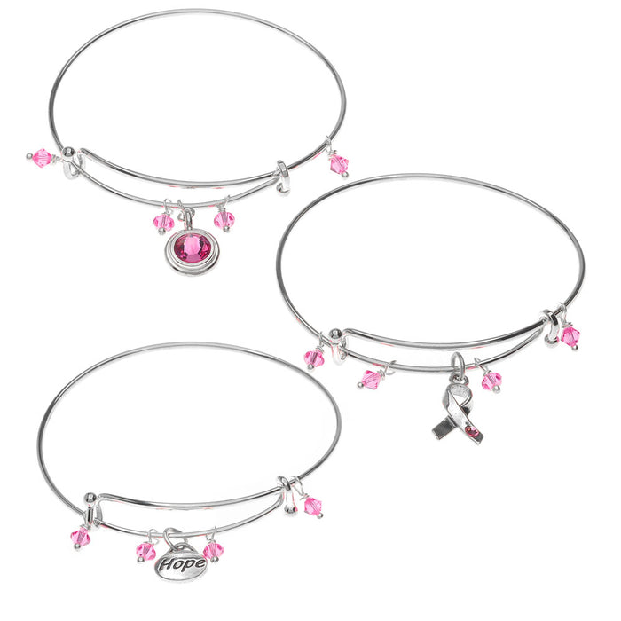 Retired - Hope For A Cure Bangle Set