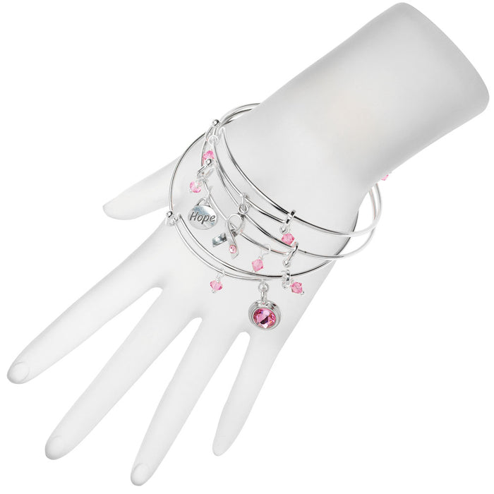 Retired - Hope For A Cure Bangle Set