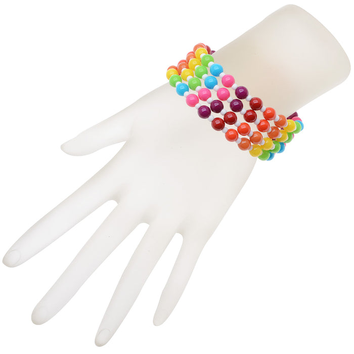 Retired - Rainbow Fusion Memory Wire Bracelet