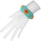 Retired - Herringbone Bubbles Bracelet in Turquoise and Coral