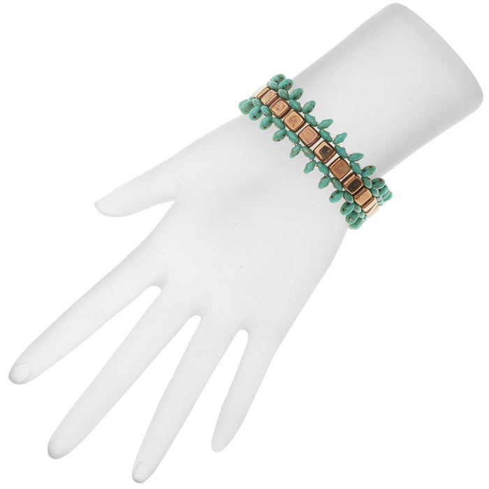 Avignon Bracelet in Bronze and Turquoise
