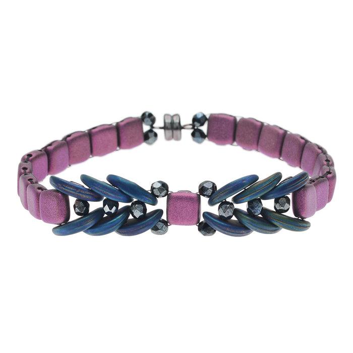 Ophelia Bracelet in Metallic Pink Suede