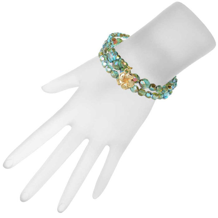 Plumeria Memory Wire Bracelet