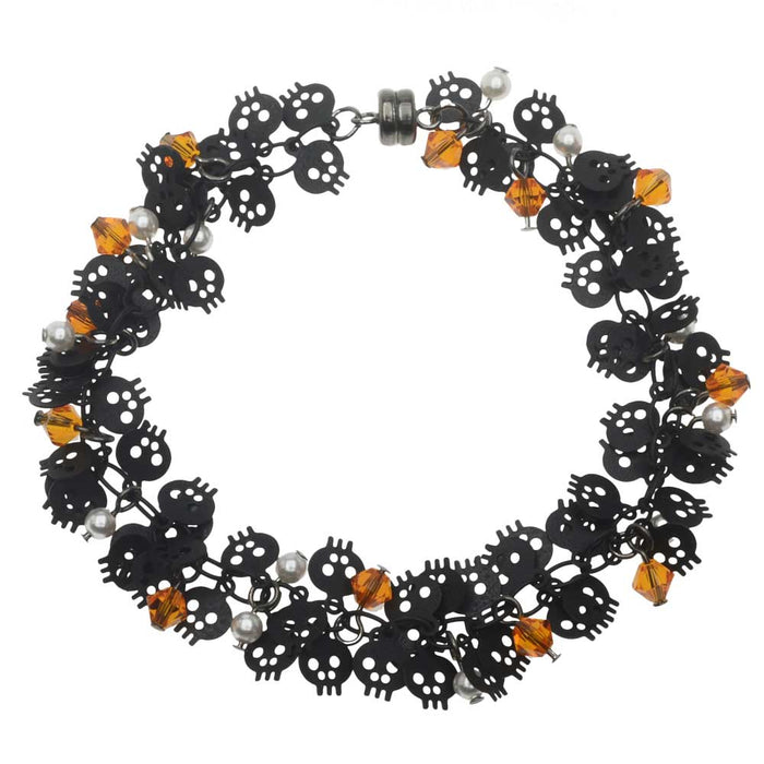 Halloween Skull Charm Chain Bracelet