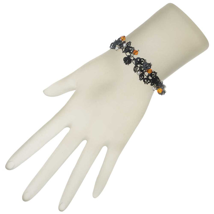 Halloween Skull Charm Chain Bracelet