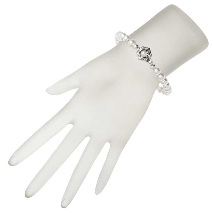 Simply Elegant Austrian Crystal Pearl Bracelet
