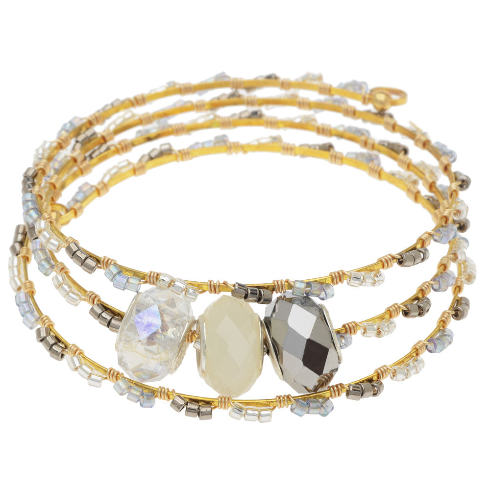 Ice Crystal Memory Wire Bracelet