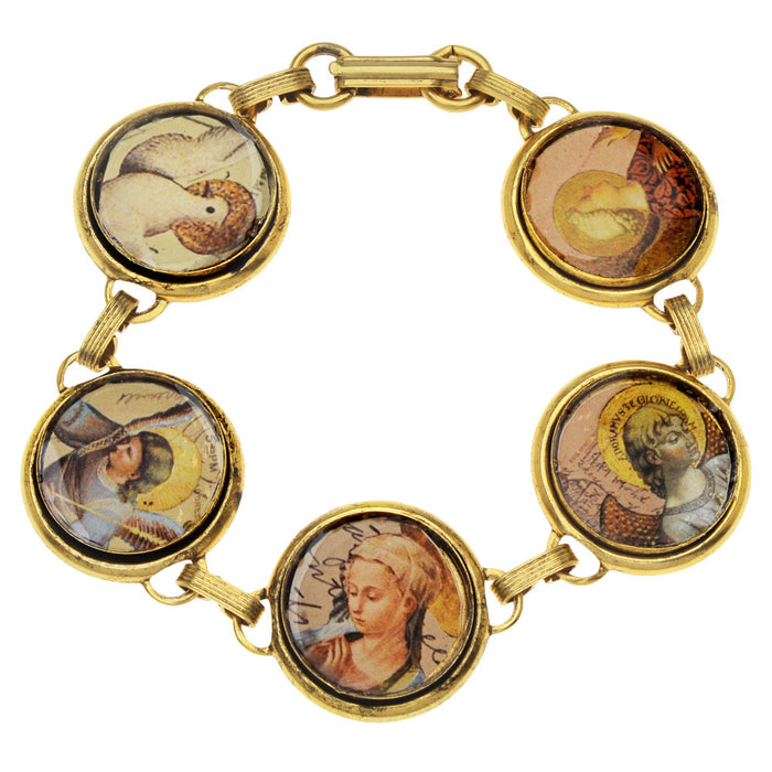 Retired - Angelic Realm Gold Bezel Bracelet