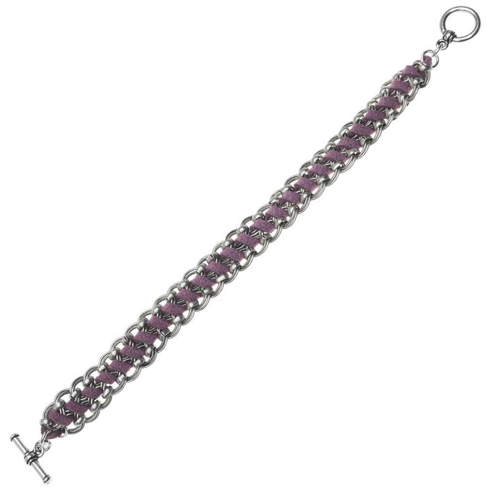 Retired - Lilac Chain Woven Bracelet