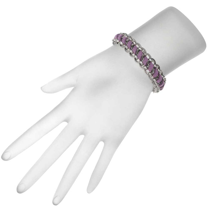 Retired - Lilac Chain Woven Bracelet