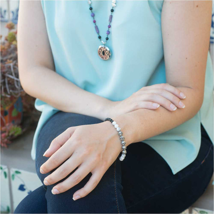 Retired - Zen Howlite Aromatherapy Bracelet