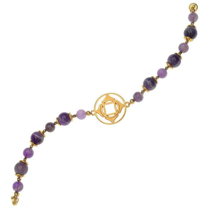 Retired - Chakra Amethyst Gemstone Bracelet