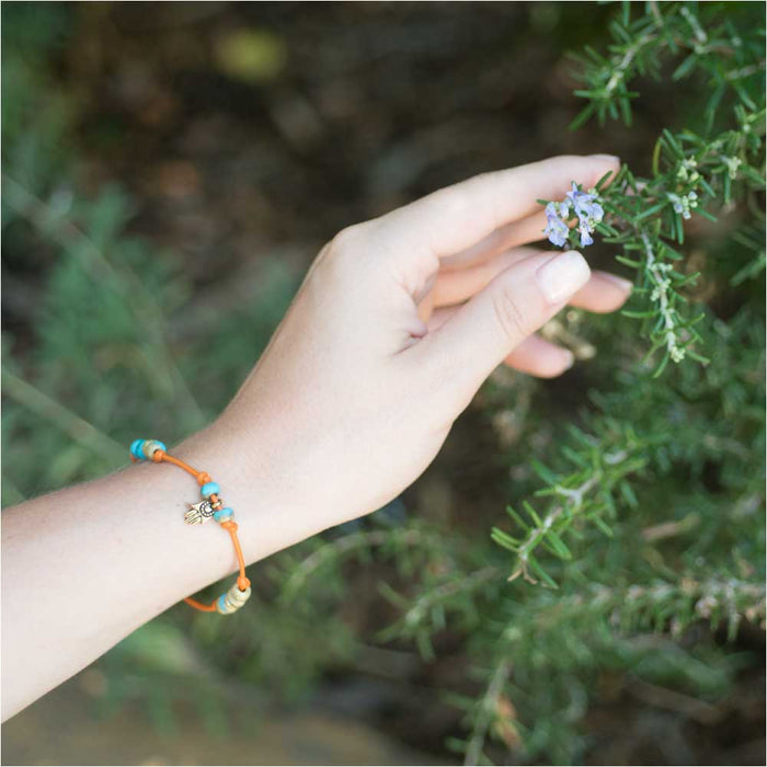 Retired - Yoga Retreat Orange Knot Bracelet