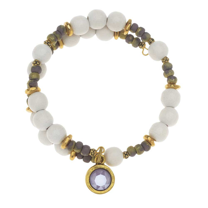 Retired - Lilac Harmony Memory Wire Bracelet