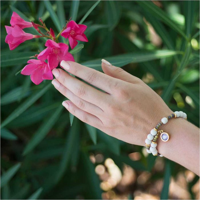Retired - Lilac Harmony Memory Wire Bracelet