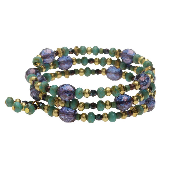 Retired - Lavender Sunrise Memory Wire Bracelet