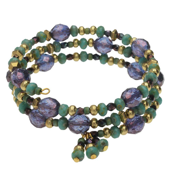 Retired - Lavender Sunrise Memory Wire Bracelet