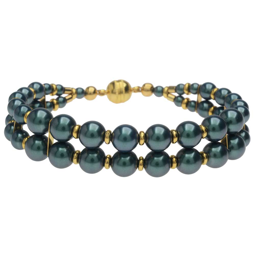 Retired - Windsor Bracelet in Iridescent Tahitian Look Pearl