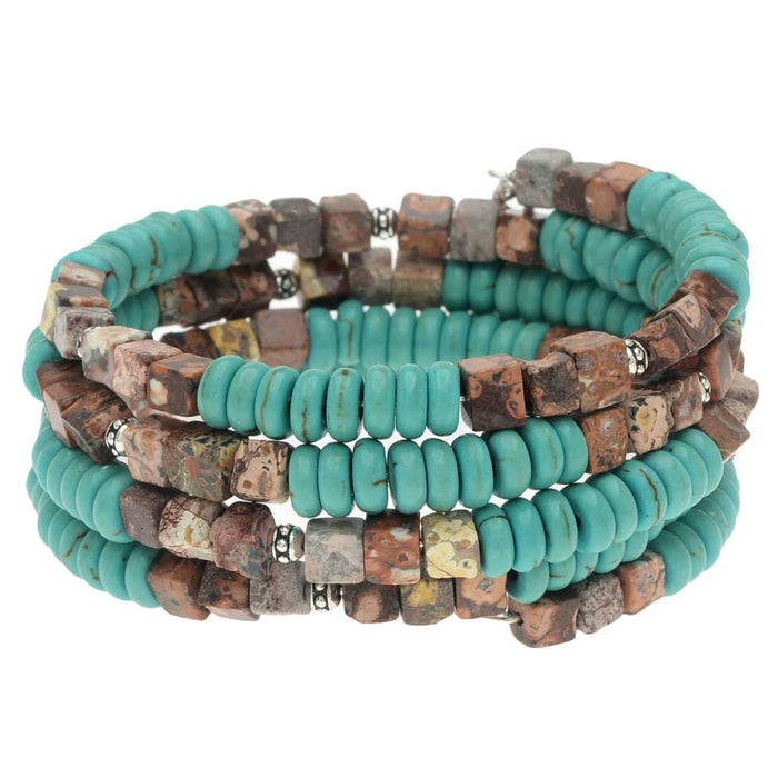 Retired - Thunderbird Gemstone Memory Wire Bracelet