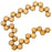 Czech Glass Honeycomb Beads, 2-Hole Hexagon 6mm, Crystal Bronze Pale Gold (30 Pieces)
