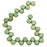 Czech Glass Honeycomb Beads, 2-Hole Hexagon 6mm, Pastel Olivine (30 Pieces)