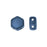 Czech Glass Honeycomb Beads, 2-Hole Hexagon 6mm, Pastel Montana Blue (30 Pieces)
