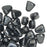 Czech Glass Matubo, Triangular 2-Hole Nib-Bit Beads 5.5x6mm, Hematite (2.5" Tube)