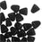 Czech Glass Matubo, Triangular 2-Hole Nib-Bit Beads 5.5x6mm, Jet (2.5" Tube)