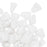 Czech Glass Matubo, Triangular 2-Hole Nib-Bit Beads 5.5x6mm, Luster - Opaque White (2.5" Tube)