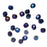Czech Fire Polished Glass Beads, Round 3mm, Blue Iris Full-Coat (50 Pieces)