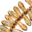 Czech Glass 3 x 10mm Dagger Beads - Trans. Gold/Smoked Topaz Luster (50 pcs)