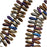 Czech Glass 3 x 10mm Dagger Beads - Brown Iris  (50 pcs)