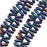 Czech Glass 3 x 10mm Dagger Beads - Blue Iris (1 Strand)