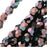 Czech Fire Polished Glass Beads 4mm Round 'Metallic Amethyst Luster' (50 pcs)
