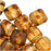 CzechMates Glass 2-Hole Square Tile Beads 6mm 'Matte Crystal Picasso' (1 Strand)