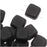 CzechMates Glass 2-Hole Square Tile Beads 6mm Matte Jet (1 Strand)