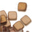 CzechMates Glass 2-Hole Square Tile Beads 6mm 'Matte Apollo Gold'  (1 Strand)
