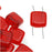 CzechMates Glass 2-Hole Square Tile Beads 6mm - Siam Ruby (1 Strand)