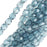Czech Fire Polished Glass Beads, 4mm Round, Luster Blue, (1 Strand)