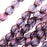 Czech Fire Polished Glass Beads, 4mm Round, Amethyst Luster, (1 Strand)