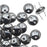 CzechMates Glass 2-Hole Round Flat Lentil Beads 6mm - Hematite (1 Strand)