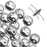 CzechMates Glass 2-Hole Round Flat Lentil Beads 6mm - Silver (1 Strand)