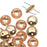 CzechMates Glass 2-Hole Round Flat Lentil Beads 6mm - Apollo Gold (1 Strand)