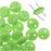 CzechMates Glass 2-Hole Round Flat Lentil Beads 6mm - Honeydew (1 Strand)