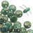 CzechMates Glass 2-Hole Round Flat Lentil Beads 6mm - Turquoise Bronze Picasso (1 Strand)