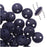 CzechMates Glass 2-Hole Round Flat Lentil Beads 6mm - Matte Navy Blue (1 Strand)