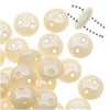 CzechMates Glass 2-Hole Round Flat Lentil Beads 6mm - Opaque Champagne Luster (1 Strand)