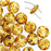 CzechMates Glass 2-Hole Round Flat Lentil Beads 6mm - Crystal Picasso (1 Strand)